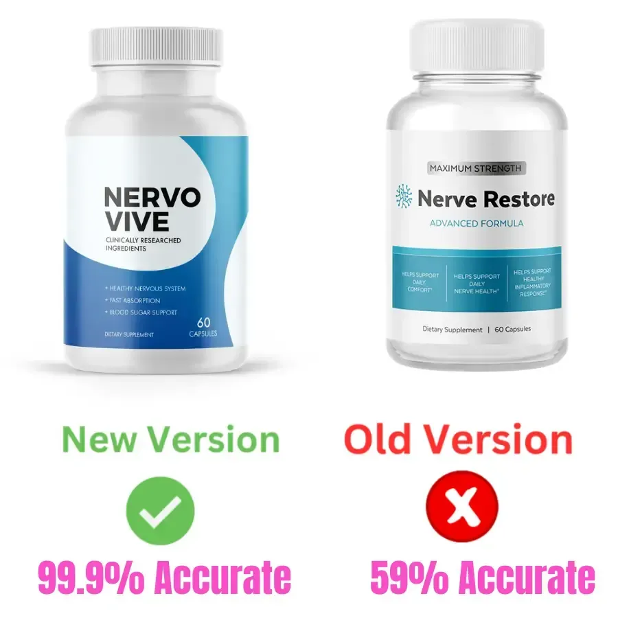 Nerve Restore supplement bottle black premium packaging